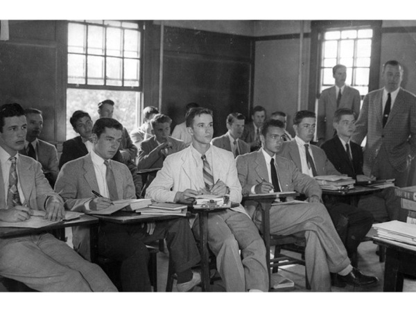 Old photo of students in school