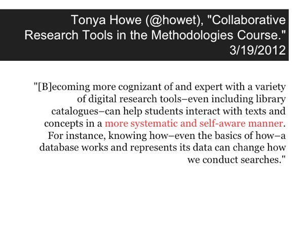 Quotation from Tonya Howe
